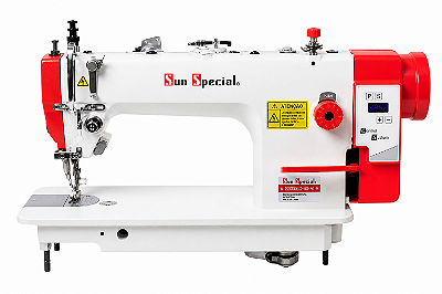 MAQUINA TRANSPORTE DUPLO DIRECT DRIVE SUN SPECIAL SS0303D-PR-QI - 220 V + KIT PREMIUM E CADEIRA PARA COSTUREIRA