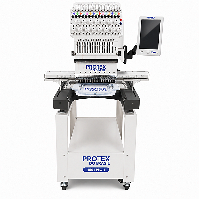 Máquina de Bordado Industrial Protex 1501 PRO 1 Cabeça 15 Agulhas Profissional