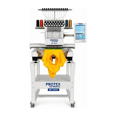 Máquina de Bordar Industrial Protex BF-1501S 1 Cabeça 15 Agulhas Área 36x20 cm