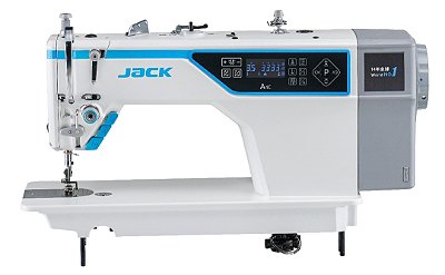 Máquina de Costura Industrial Reta Eletrônica Jack A4CHL7 220V + Kit Premium Carbon e Cadeira para Costureira