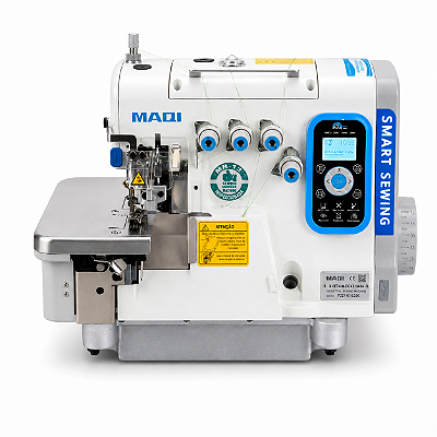 Máquina Overloque Eletrônica Ponto Cadeia MAQI X10TF-4-M03/333/A-I 220V com Kit Premium Carbon Exclusivo e Cadeira para Costureira