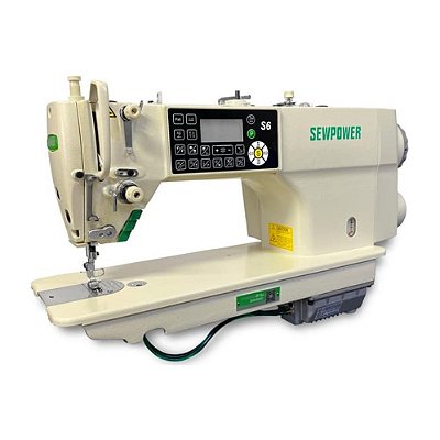 Máquina Reta Eletrônica Sewpower SP-S6-L 220V Base 30 cm com Pés e Mesa Montados
