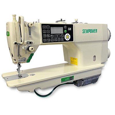 Máquina Reta Eletrônica Sewpower SP-S6-L 220V Base 30 cm com Pés e Mesa Desmontados