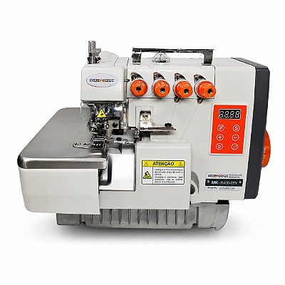 Máquina Overloque Ponto Cadeia Direct Drive Megamak MK704DD 220V com Kit Premium e Cadeira para Costureira