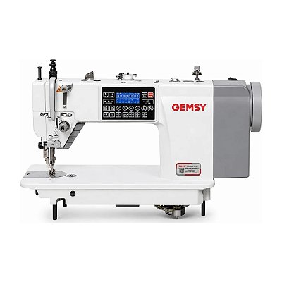 Máquina Reta Eletrônica Gemsy GEM0303ES-HM 220V Transporte Duplo 10mm