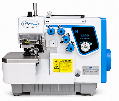 MÁQUINA OVERLOQUE PONTO CADEIA TECNOVA TN-C4 2 AGULHAS 4 FIOS DIRECT DRIVE 220V + KIT PREMIUM CARBON + CADEIRA ESPECIAL PARA COSTUREIRA