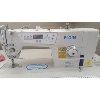 MAQUINA DE COSTURA RETA ELETRONICA COM CORTE DE LINHA ELGIN RTE1023 - 220 V COM KIT DE CALCADORES