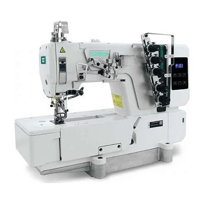 Máquina Galoneira Industrial Zoje C5000-364-02 Base Plana Direct Drive 3 Agulhas 220V + Pés e Mesa