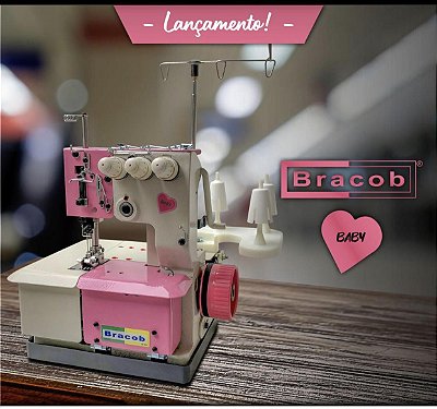 Máquina de costura Galoneira Bracob 3 agulhas semi industrial BC 2600-3 Baby- 110 V