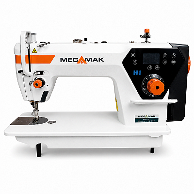 Máquina Reta Industrial Megamak H1 110V Direct Drive + Kit Premium com Pés e Mesa Montados