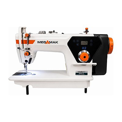 Máquina Reta Megamak H2 220V Direct Drive com Corte Automático + Kit Premium
