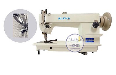Máquina de Costura Reta Transporte Duplo 1 Agulha Para Tecidos Médios E Pesados com Transporte Superior e Inferior ALPHA LH-0302
