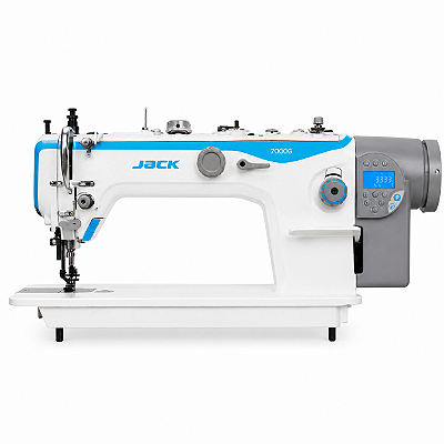 Máquina Transporte Duplo Base Plana Eletrônica Jack JK-2030GHC-4Q 220V – Completa com Pés e Mesa Montados