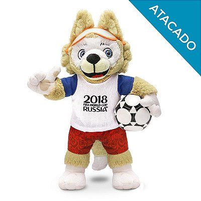 Mascote da Copa 2018 Atacado Pelúcia 25cm -Zabivaka