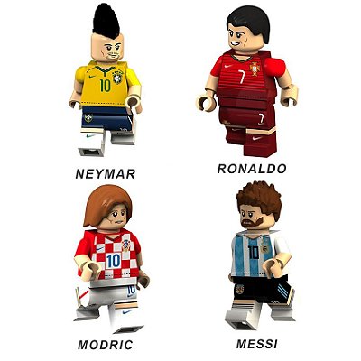 Bonecos de Futebol Neymar Cr7 Modric e Messi
