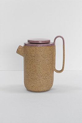 bule de cerâmica molle lilás