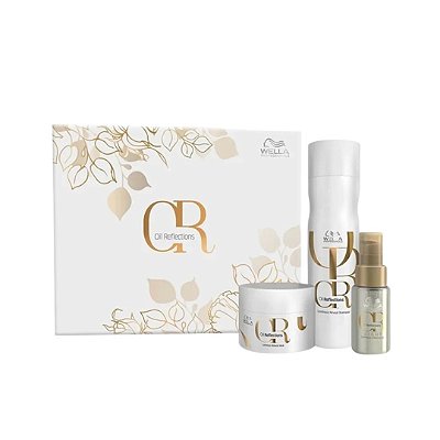 Kit Trio Box Wella Oil Reflections Presente (Sh 250ml + Mask 150g + Óleo 30ml)