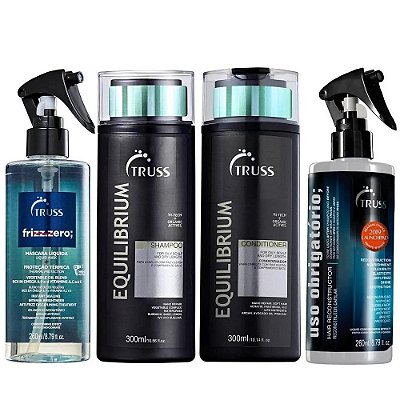 Kit Truss Duo Equilibrium + Frizz Zero 260ml + Uso Obrigatório 260ml