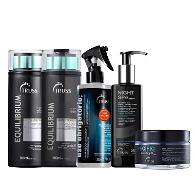Kit Truss Duo Equilibrium + Specific Mask + Night Spa + Uso Obrigatório