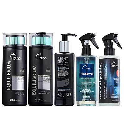 Kit Truss Duo Equilibrium  + Frizz Zero + Night Spa + Uso Obrigatório