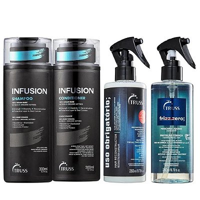 Kit Truss Duo Infusion + Frizz Zero 260ml + Uso Obrigatório 260ml