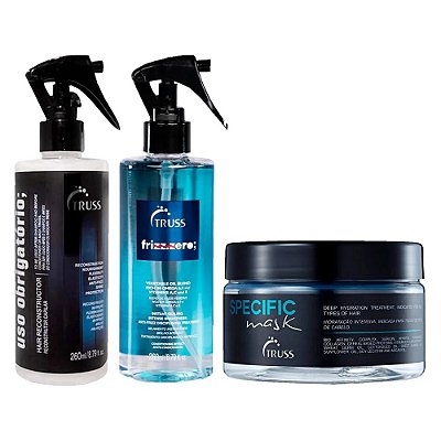 Kit Truss Uso Obrigatório 260ml +  Specific Mask 180g + Frizz Zero 260ml