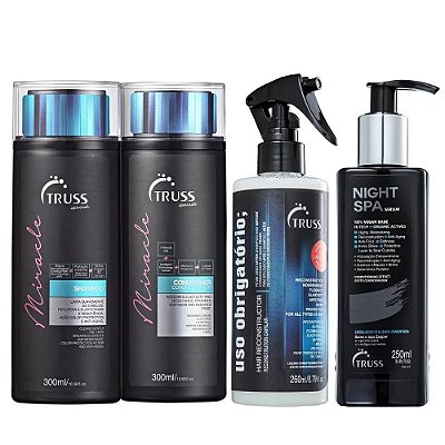Kit Truss Duo Miracle + Uso Obrigatório 260ml + Night Spa 250ml