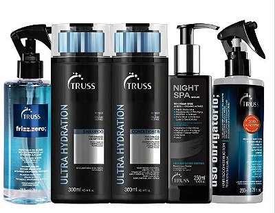 Kit Truss Duo Ultra Hydration + Frizz Zero + Night Spa + Uso Obrigatório