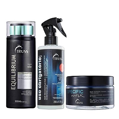 Kit Truss Shampoo Equilibrium  300ml + Uso Obrigatório 260ml + Specific Mask 180g