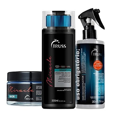 Kit Truss Shampoo e Máscara Miracle + Uso Obrigatório 260ml