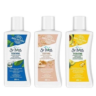 Kit St. Ives Hidratante Corporal 1 Aveia+ 1 Colágeno + 1 Abacate (200ml)