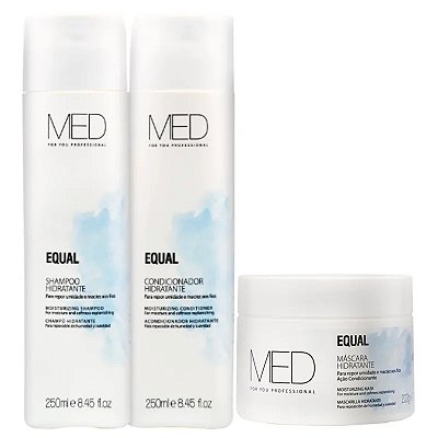 Kit Trio Med For You Equal (Shampoo 250ml + Condicionador 250ml + Máscara 200g)
