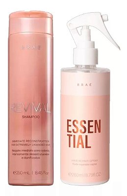 Kit Braé Revival Shampoo 250ml + Fluido Finalizador Essential 260ml