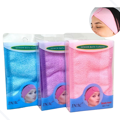 Faixa Atoalhada Com Velcro Para Cabelo (CORES VARIADAS)