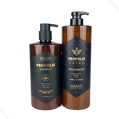 Kit Duo Kerasys Própolis (Shampoo 1l + Tratamento de Brilho 1l)