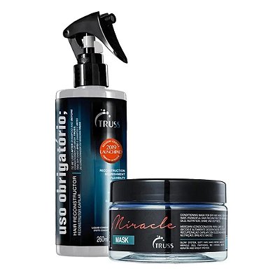 Kit Truss Máscara Miracle 180g + Uso Obrigatório 260ml