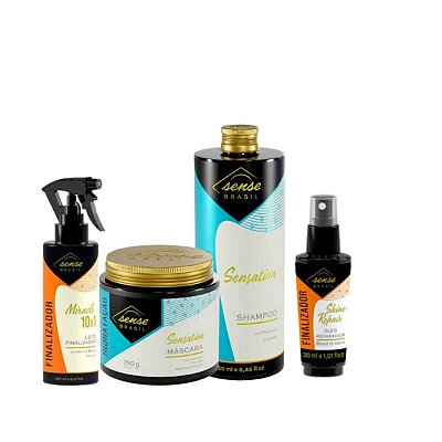 Kit Sense Sensation shampoo + máscara + leave-in + óleo