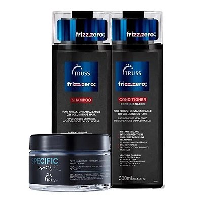 Truss Kit Frizz Zero Shampoo e Condicionador + Máscara Zero Specific
