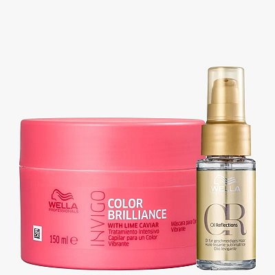 Wella Kit Professionals Invigo Color Brilliance Mask + Oil Reflections (2 Produtos)