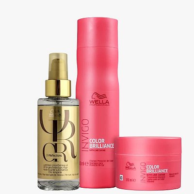 Wella Kit Professionals Invigo Color Brilliance Oil Trio (3 Produtos)