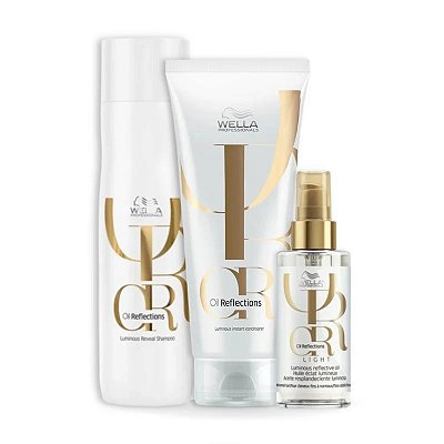 Wella Oil Reflections Kit Sh250ml + Cond200ml + Óleo Light 100ml