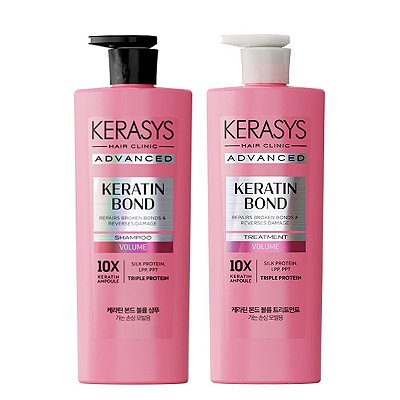 Kerasys Keratin Bond Volume Kit (Shampoo e Tratamento) 600ml
