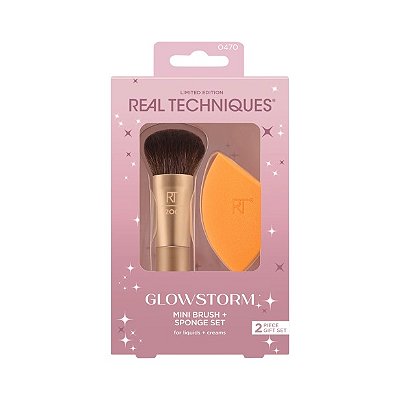 Real Techniques Kit Glowstorm  Mini Pincel + Esponja
