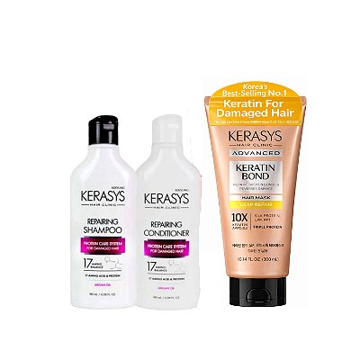Kerasys Kit (Duo Repairing 180ml + Máscara Deep Repair 300ml)