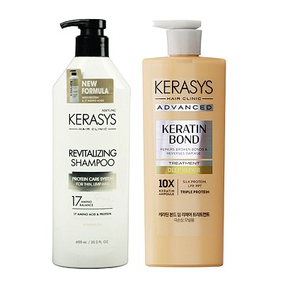 Kerasys Kit ( Shampoo Revitalizing + Keratin Bond Deep Repair Treatment) 600ml