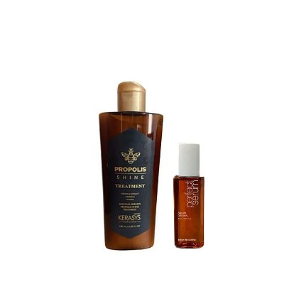 Kerasys e Mise en Scène Kit (Tratamento Propolis Shine 180ml + Perfect Serum 30ml)
