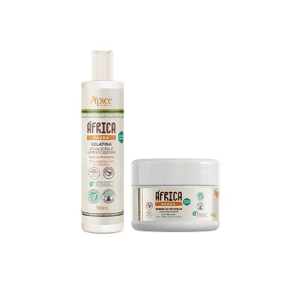 Ápice Africa Baobá Kit (Gelatina 300ml + Creme pentear 80g)