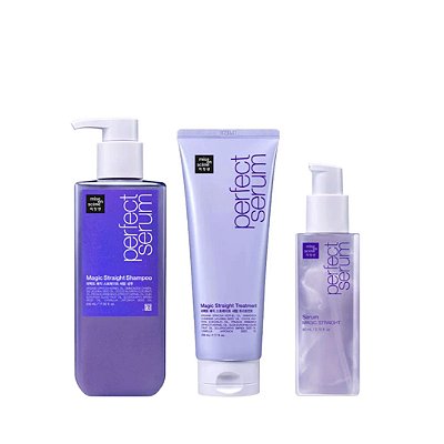 Mise en Scène  Perfect Serum  Magic Straight Kit (Shampoo 530ml + Tratamento 230ml + Sérum 80ml)