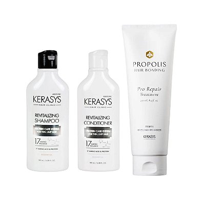 Kerasys Kit (Duo Revitalizing 180ml + Máscara Própolis Repair 250ml)