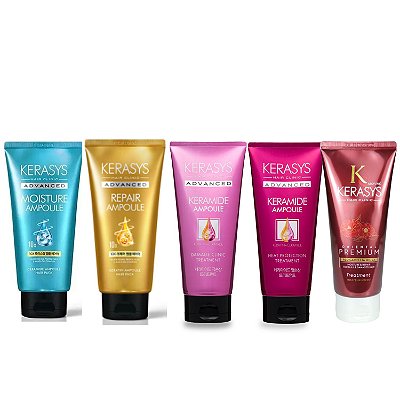 Kerasys Kit Máscaras (Moisture + Repair + Damage Clinic + Heat + Oriental)